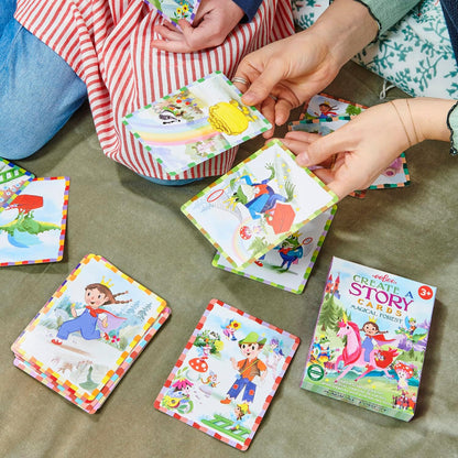 eeBoo: Mystery in The Forest Create a Story Pre-Literacy Cards, 36 Cards with Colorful Characters, Encourages Imagination, for Ages 3 and up