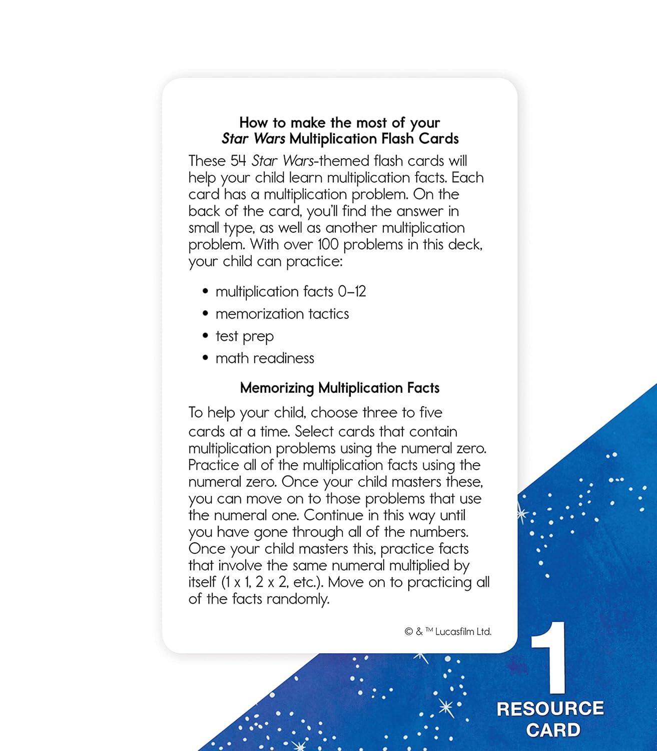 Disney Learning Star Wars Multiplication Flash Cards, 3rd Grade, 4th Grade and 5th Grade Times Table Flash Cards, Multiplication 0-12 Flash Cards, Math Flash Cards Multiplication for Ages 8+