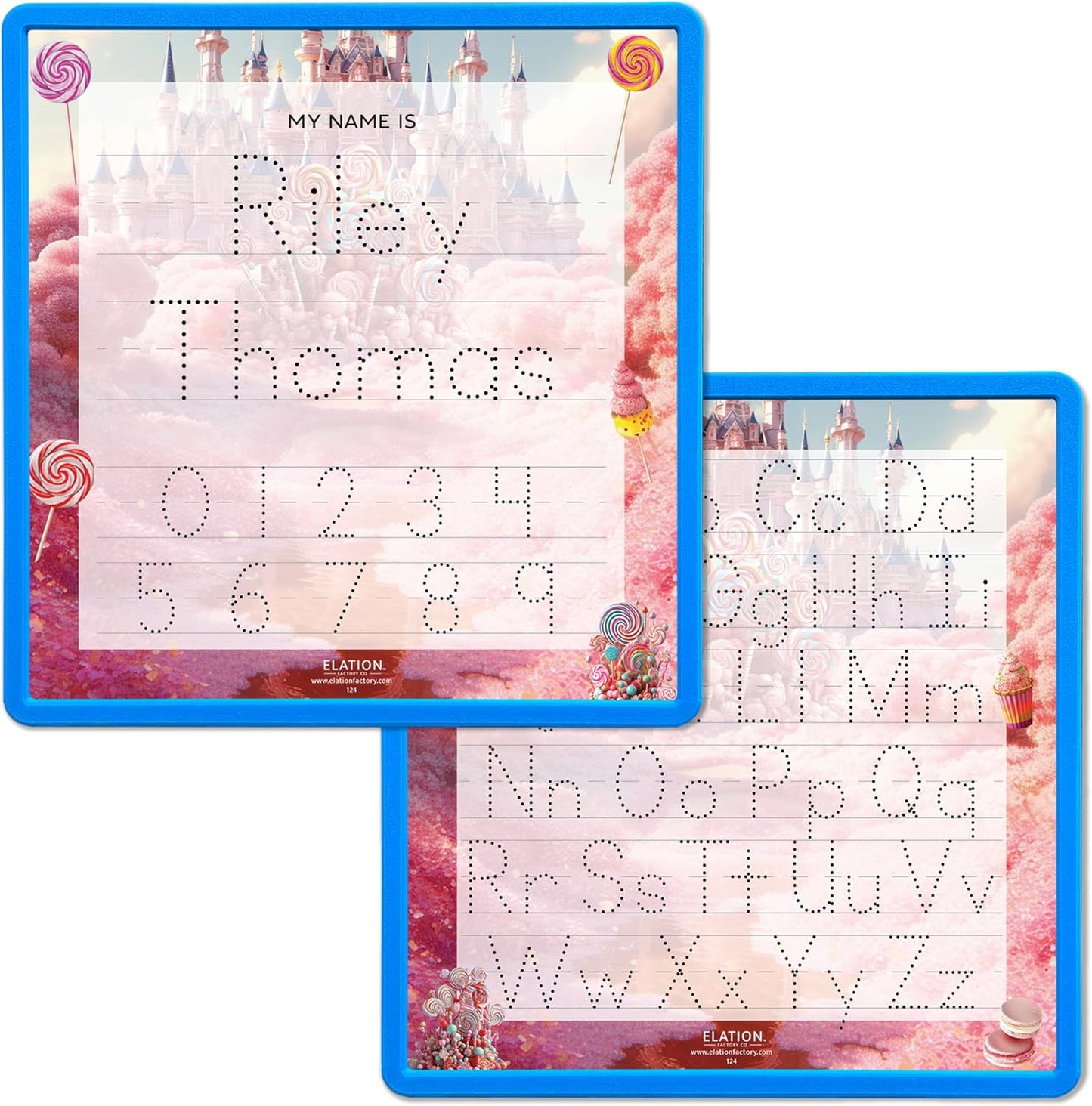 Kid's Name Tracing Board | Dry Erase Letter Tracing | Reusable Name Board | Alphabet Letters | Personalized | Candy Theme
