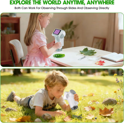 Microscope for Kids, 1600X 4K 2.0" Screen Handheld Microscope, Science Kits for Kids Age 5-7, STEM Toys, Educational Toys, Toys and Gifts for Boys and Girls Age 5, 6, 7, 8, 9 and Up