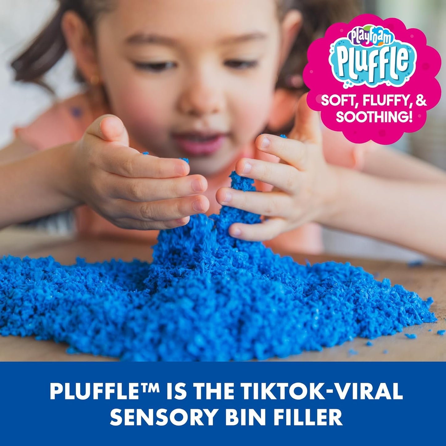 Educational Insights Pluffle(R) Sand 2-Pack - Sensory Bin Foam Set, No Mess Alternative to Sand Toys & Slime for Toddlers at Home or in the Classroom, Fun Sensory Table Filler, Gift for Kids Ages 3+