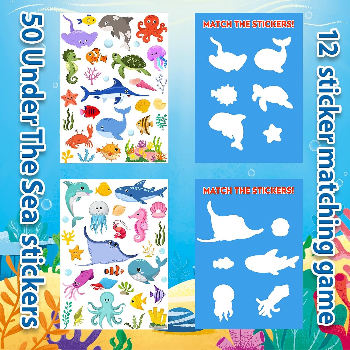 Jelly Sticker Books for Toddlers 2-4 Years, Reusable Sticker Book for Kids 1-3, Toddler Easter Basket Stuffers＆Travel Essentials Animals Stickers for Kids Toddler Plane Activities (Animals)
