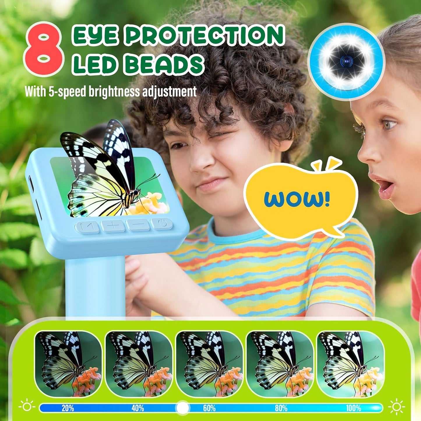 IMICHI Microscope for Kids 50X-1000X Magnification- 2 inch IPS HD Screen, 32GB storage Card, 1080P Video, 2-Hour Battery Life, Easy Carry, Slides Included - Perfect Science Kit Gift for Kids Ages 8-12