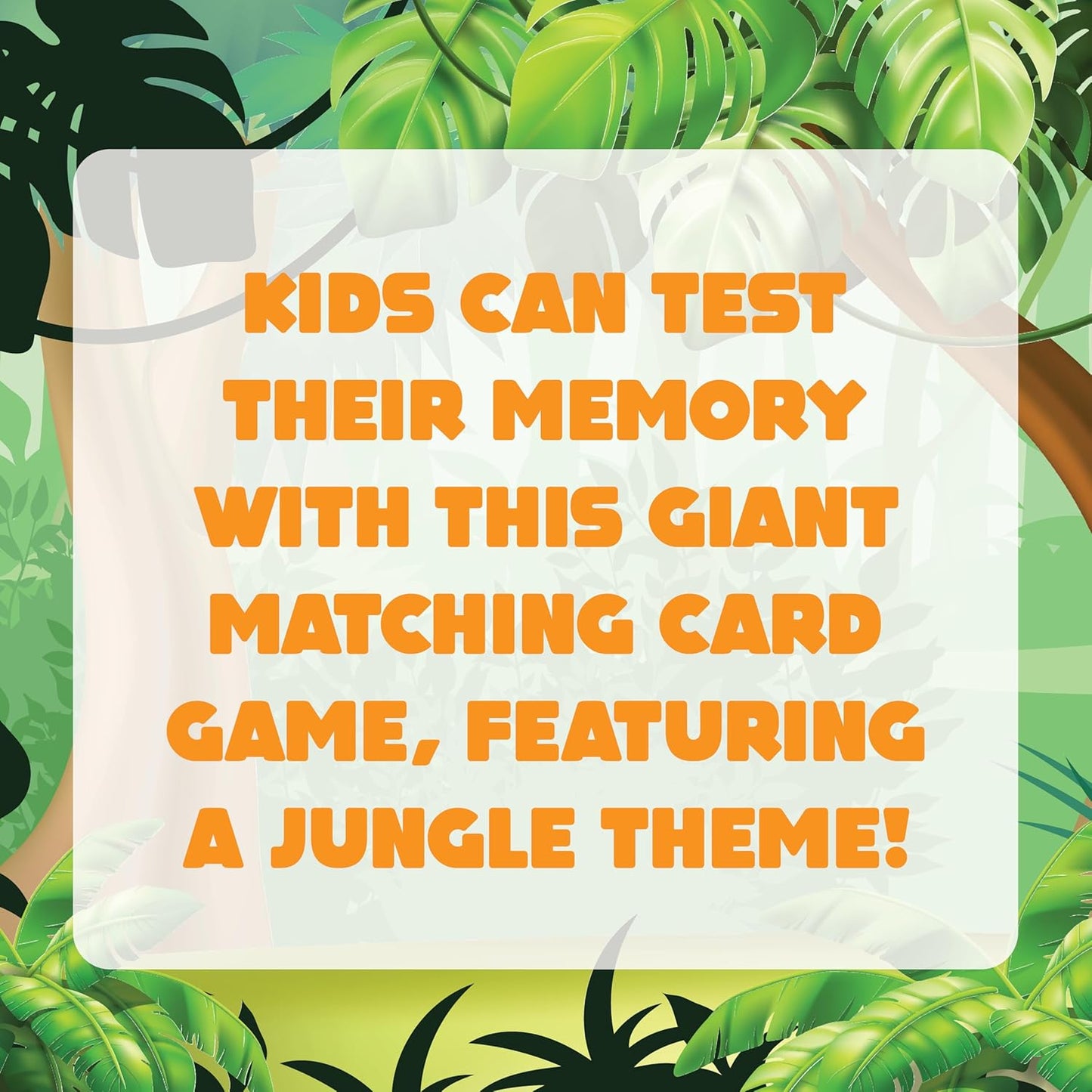Giant Matching Game Baby Animals - Summer Toys - Game Night - Travel Games - Memory, Learning Game - Jumbo Playing Cards - Card Game for Kids and Adults -Ages 3+