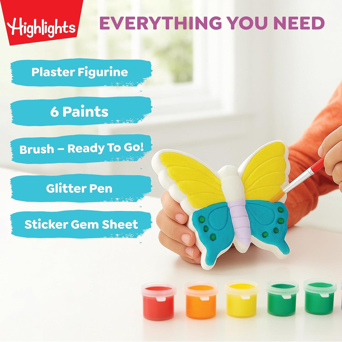 Highlights Paint Your Own Plaster Figurine & Activity Kits – DIY Art Sets with Figurines, Paints, Brush & Bonus Activities – Multiple Themes – Ages 6+