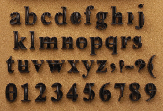 Magnetic Poetry Press in Letters Stone Concrete Stamps - Uppercase Traditional Typeface