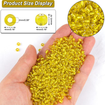 10100 Pcs Size 11/0 Glass Seed Beads, 2 mm Dark Green Small Mini Spacer Loose Pony Beads for Jewelry Making and DIY Crafts - Colors A
