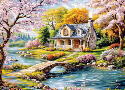 Jigsaw Puzzles for Adults 1000 Piece Puzzle for Adults 1000 Pieces Puzzle 1000 Pieces-Idyllic Rural Summer Landscape