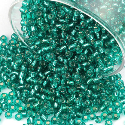 10100 Pcs Size 11/0 Glass Seed Beads, 2 mm Dark Green Small Mini Spacer Loose Pony Beads for Jewelry Making and DIY Crafts - Colors B