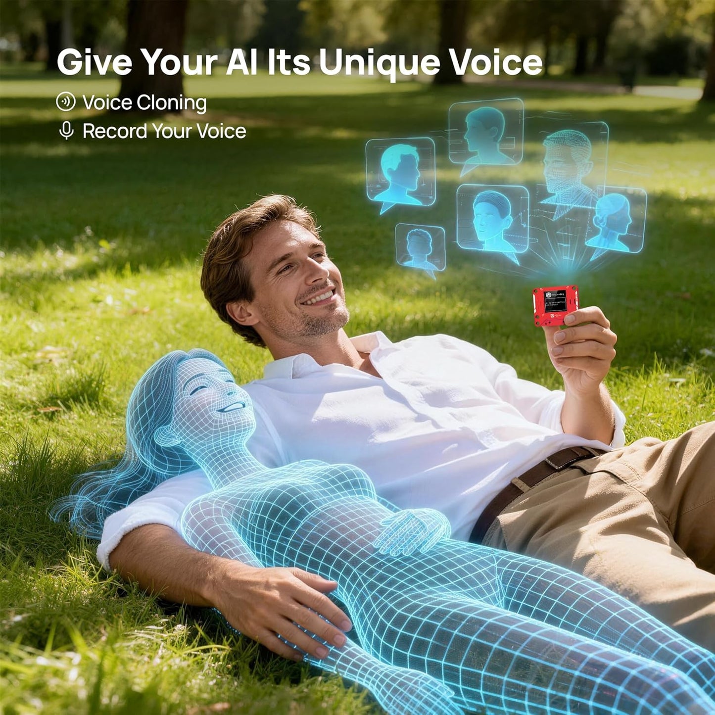 AIPI-Lite AI Robot, Smart Customizable Character with Voice Cloning, GPT Model Access, Memory Storage, and Real-Time Interactive Reactions