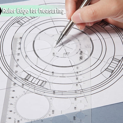 Mr. Pen Circle Templates - Large & Small Sizes, Circle Stencil & Ruler for Drafting & Drawing