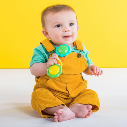 Bright Starts Soothers & Shakers 7pc Gift Set - BPA-Free Baby Rattles, Teethers and Stroller Toys, Unisex, Newborn+