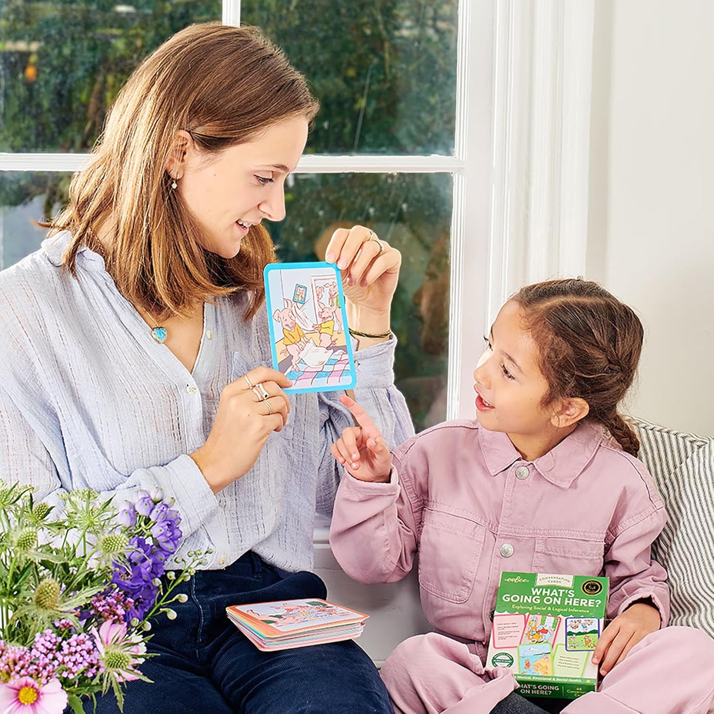 eeBoo: What Do I Do - 48 Conversation Flashcards, Develops Empathy Through Friendly Illustrations of Social Situations, Develop Social and Emotional Intelligence, for Ages 3 and up