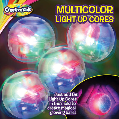 Creative Kids Magic Bouncy Balls - DIY STEM Toys - Science Kit for Kids - 25 Multicolor Bags & 5 Molds Makes Up to 43 Balls
