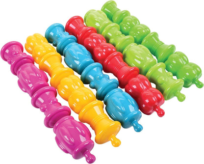 Snap & Sort Beads Set – 48-Piece Montessori Fine Motor & Early Engineering STEM Activity with Storage Tub