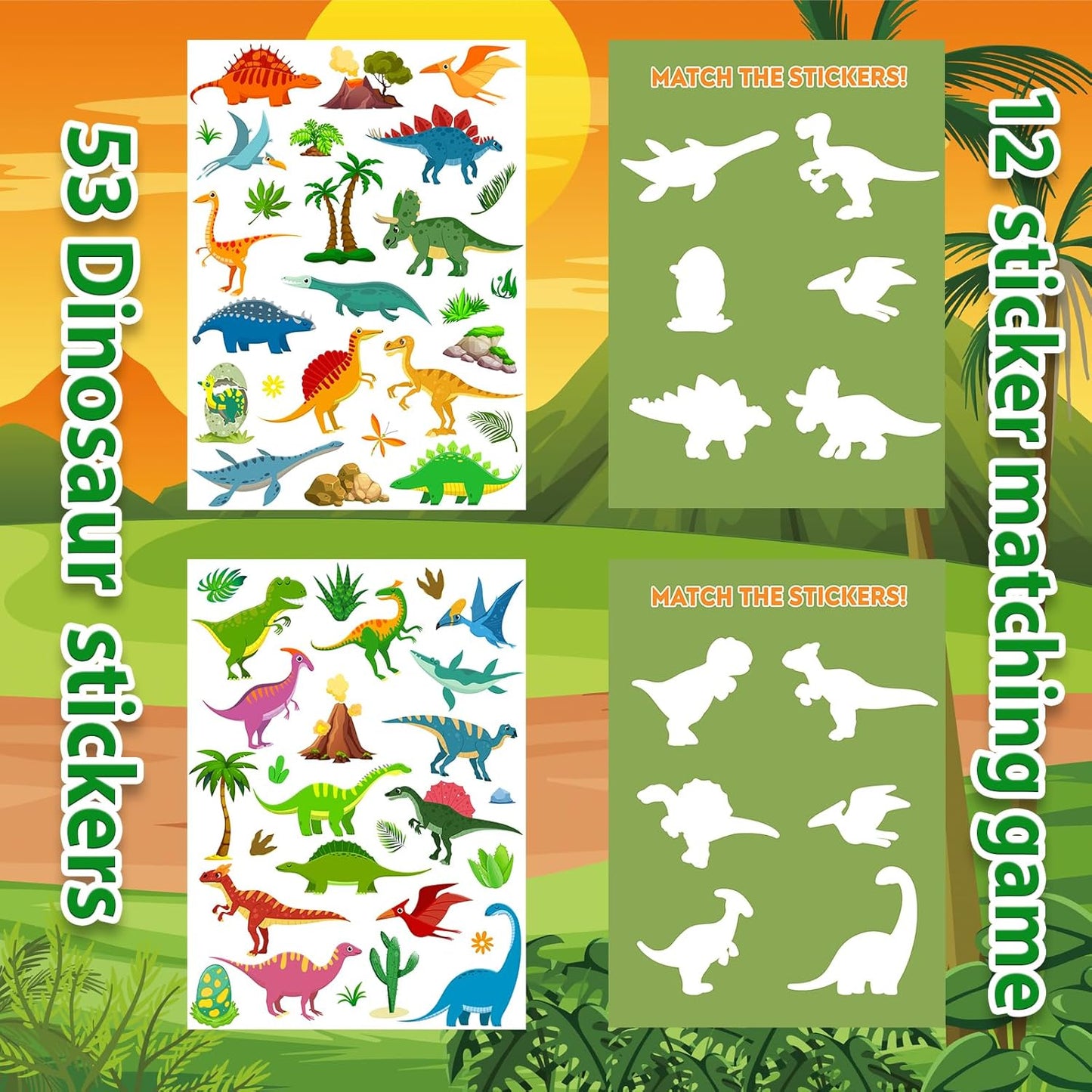 Jelly Sticker Books for Toddlers 2-4 Years, Reusable Sticker Book for Kids 1-3, Toddler Easter Basket Stuffers＆Travel Essentials Animals Stickers for Kids Toddler Plane Activities (Animals)