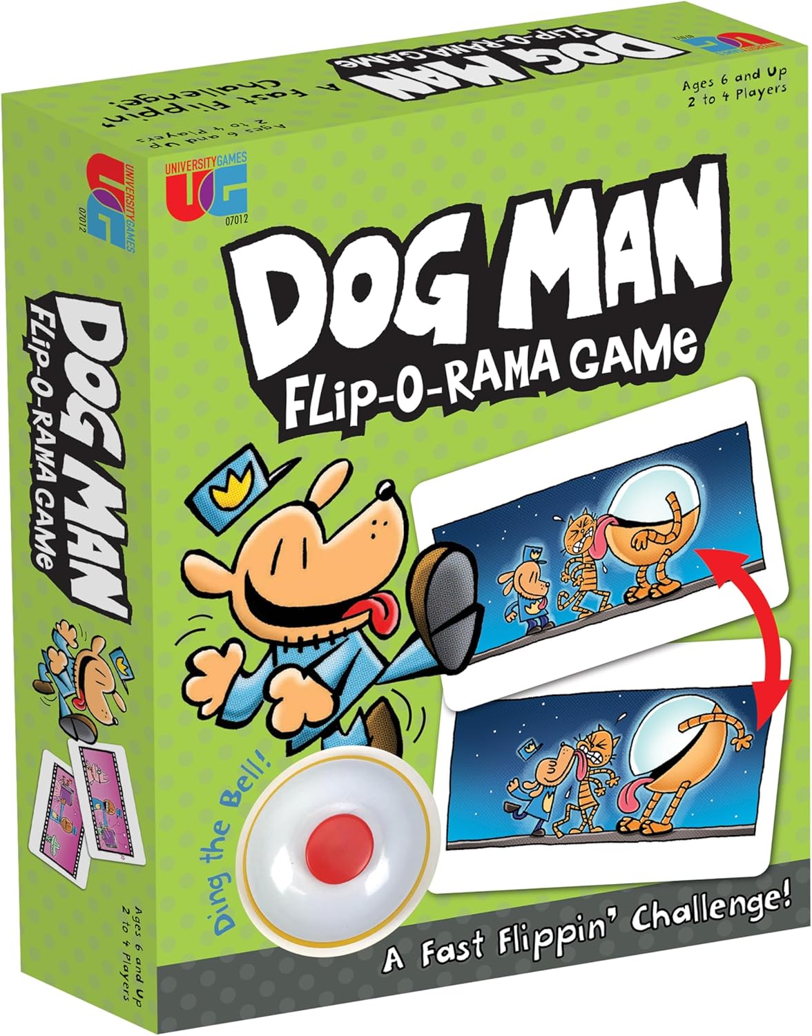 University Games Dog Man Flip-o-Rama Card Matching Game for Kids, Family Memory Card Game Ages 6+, Based on Dog Man Books by Dav Pilkey