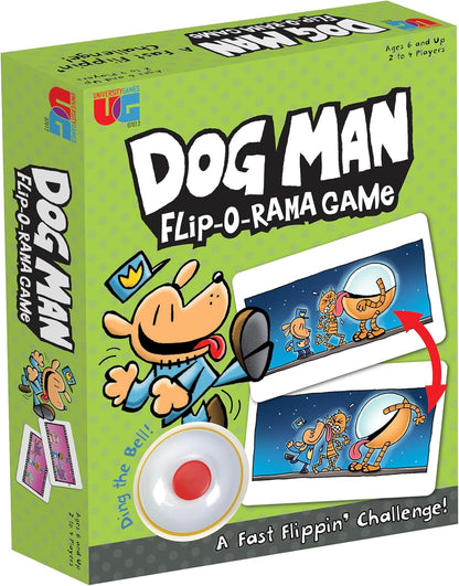 University Games Dog Man Flip-o-Rama Card Matching Game for Kids, Family Memory Card Game Ages 6+, Based on Dog Man Books by Dav Pilkey