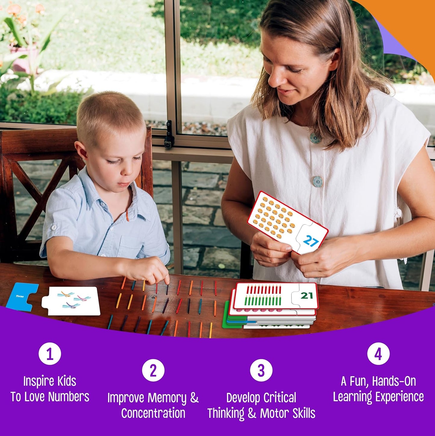 24 Set Addition & Subtraction Puzzles, Self-Correcting Matching Adding and Subtracting Puzzles, Educational Math Games Calculation Activities, Math Learning Toys for Preschool Kids