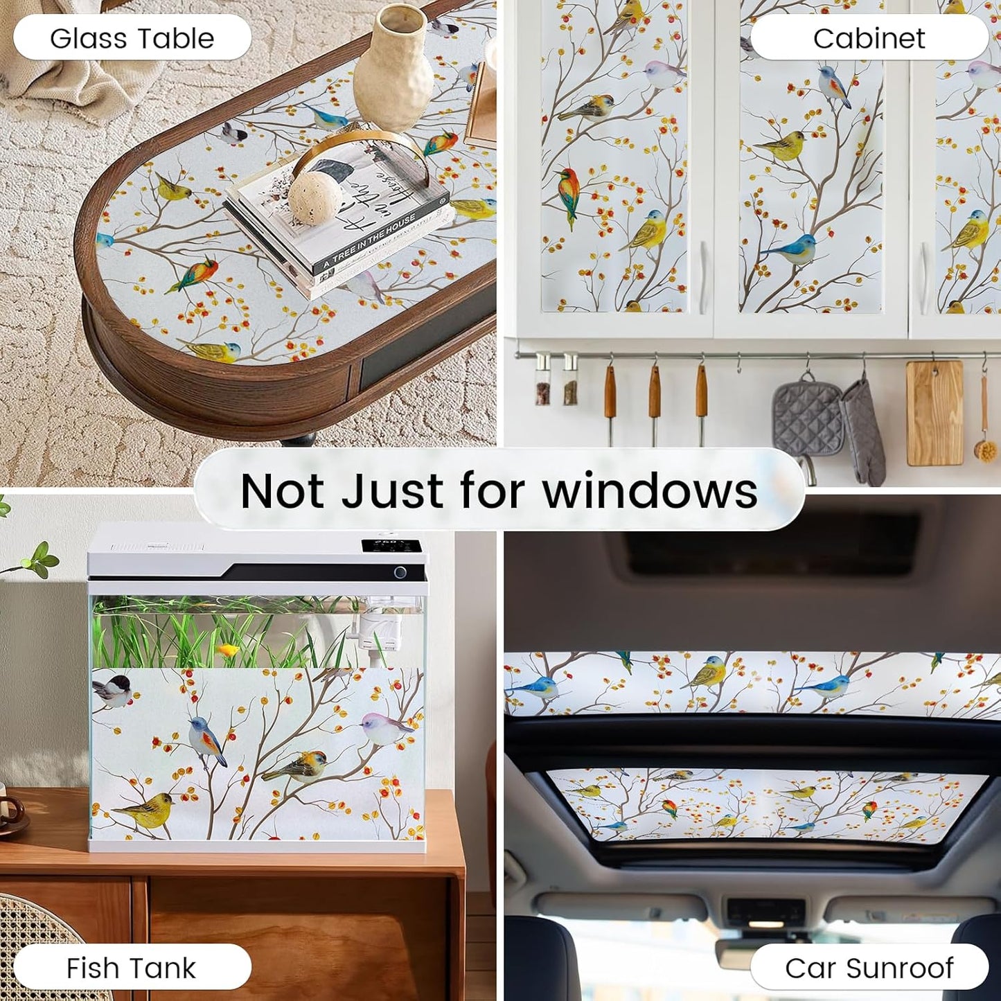 DKTIE Wooden Blinds Pattern Decorative Window Privacy Film, Sun Blocking Heat Control, Static Cling No Glue, with Installation Tools, Stained Glass Window Film (S531, 17.7" x 78.7")