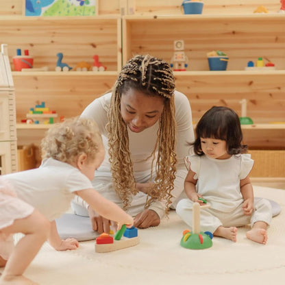 PlanToys® Sorting Boat Toy | Wooden Shape Sorter Toy for Toddlers 3+ | Montessori Educational Boat Puzzle with 6 Blocks | Develops Fine Motor Skills, Shape Matching & Problem-Solving
