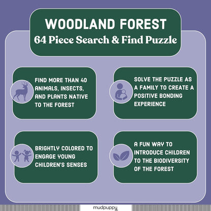 Mudpuppy Rainforest — 64 Piece Search & Find Puzzle Jigsaw Puzzle Featuring Diverse and Exotic Rainforest Animals and Over 40 Hidden Images to Find for Ages 4+