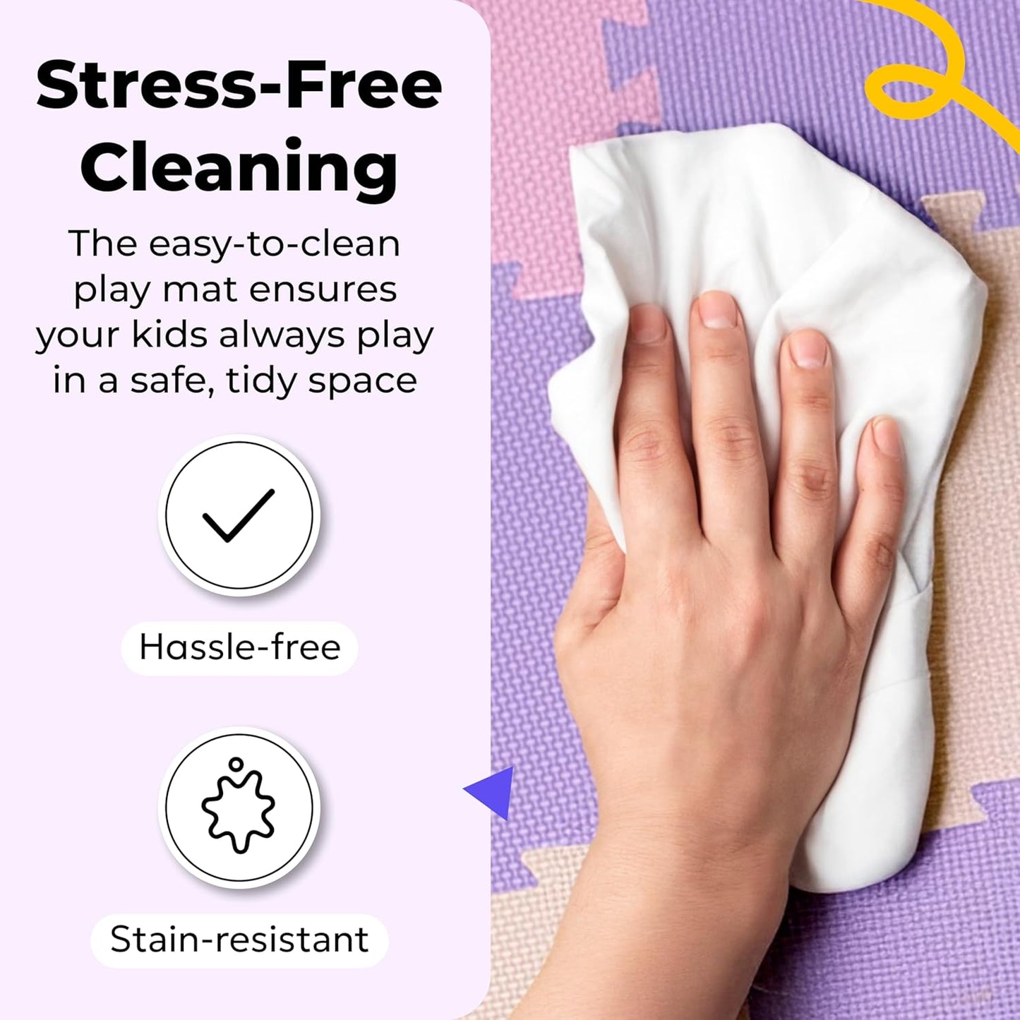MioTetto Baby Play Mat, Soft Foam Floor Tiles for Kids. Adjustable Interlocking Foam Tiles, Fits with 50x50 Playpen Baby mat for Crawling & Development, Safe & Non-Toxic Playmat for Babies 6-12 Months