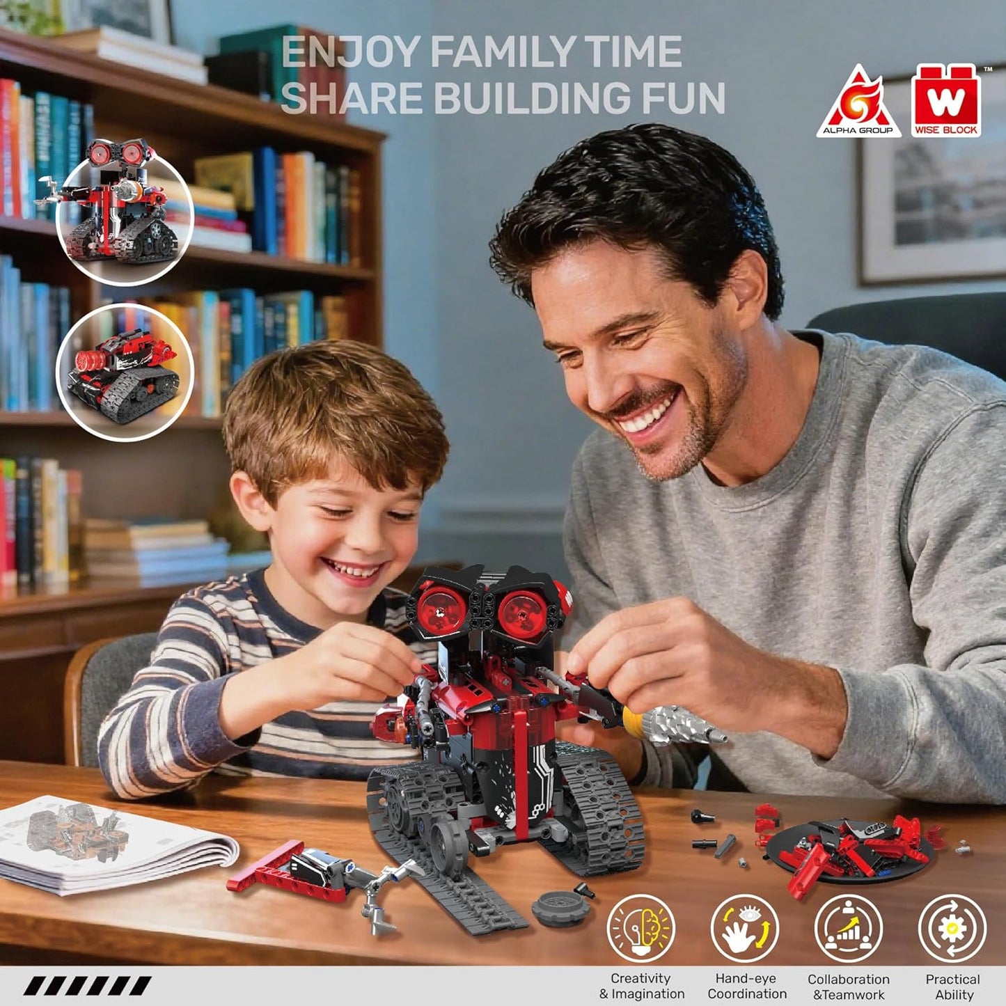 Robot Building Kit, STEM Robotics for Kids Ages 8-12, 533 Pcs Robot Kits Erector Set Rc Toy for Kids Age 8+, DIY Build Science Educational Gifts for Age 8 9 10 11 12+ Boys & Girls