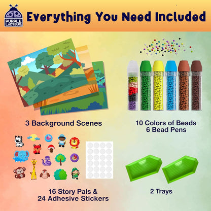 Magical Bead Painting – Birthday Gifts for Girl and Boy Ages 6-8 Years Old, Bead Art & Craft Set, Beads Pen & Painting Activities, Creative Arts & Crafts Ocean Theme Kit with Fun Designs