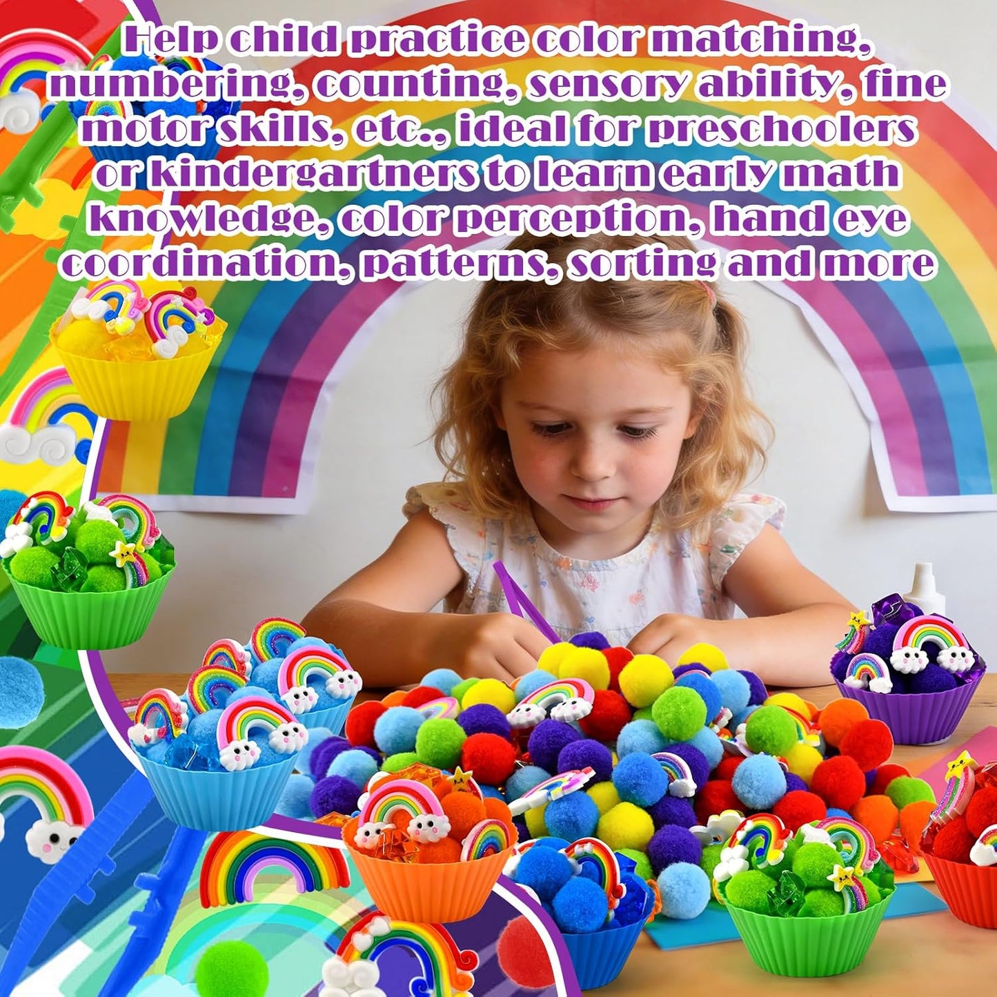 270 Pcs Numbers and Letters Sensory Bin Items Back to School Counting Sorting Sensory Bin Filler Fine Motor Numbers and Letters Geometric Figure Counts for Easter Spring Summer Sorting