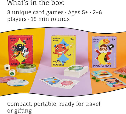 Math Card Games Bundle for Kids 6+ & 8+ | 3 Games Included | Fun & Education | Help to Build Math, Focus and Logic | Recommended by Teachers | 2-6 Players | 10 min Playtime (Math Card Bundle)