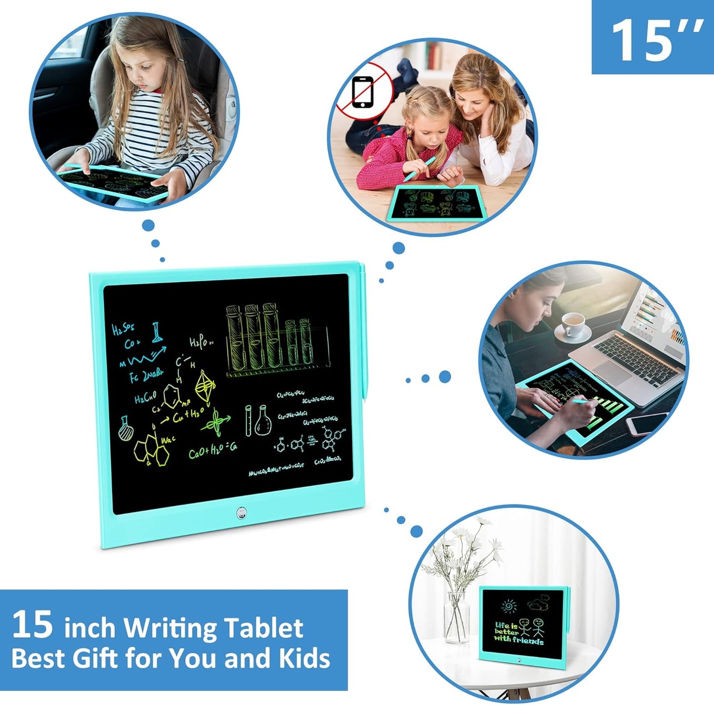 2 Pack LCD Writing Tablet for Kids Doodle Board 10 Inch, Electronic Drawing Tablet Drawing Pads, LEYAOYAO Drawing Board Learning Educational Toddler Toy - Gift for 3-6 Years Old Boys Girls