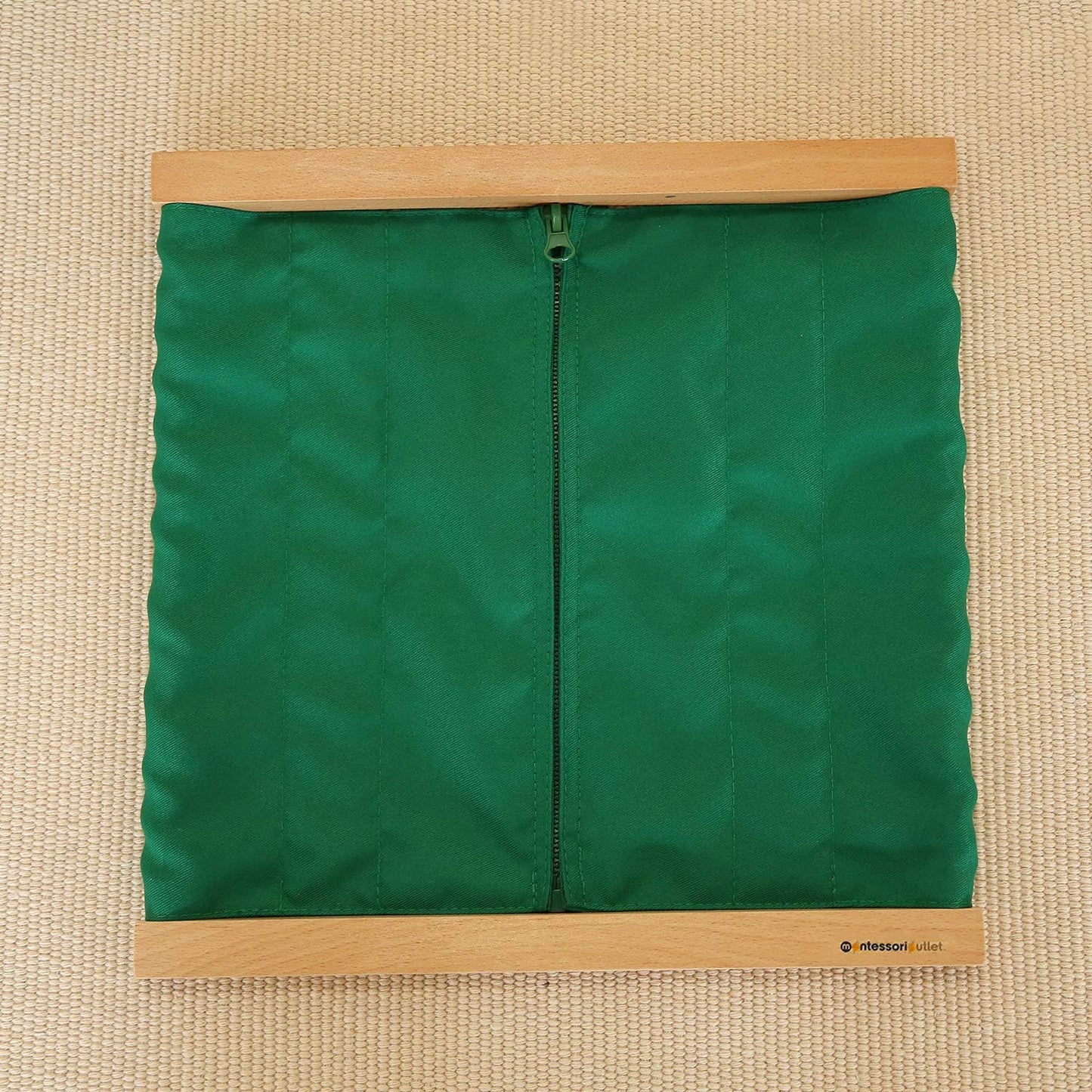 MONTESSORI OUTLET Montessori Practical Life Frames for Fine Motor Skills & Independence Development | Zipping Frame to Learn to Zip Clothes (Ages 3-6)