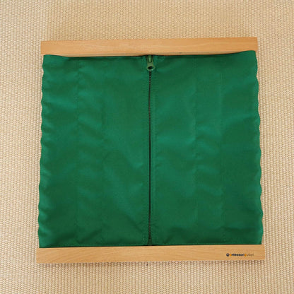 MONTESSORI OUTLET Montessori Practical Life Frames for Fine Motor Skills & Independence Development | Zipping Frame to Learn to Zip Clothes (Ages 3-6)