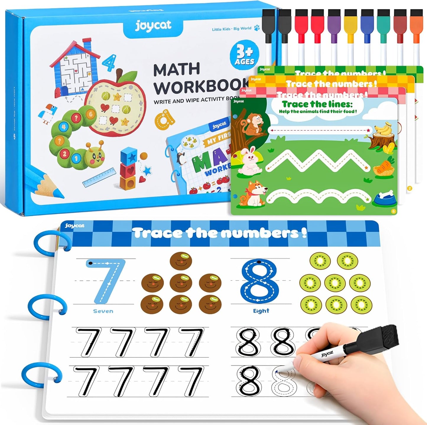 JoyCat Seek & Find Game Books - Preschool Learning Activity for Toddlers & Kids Ages 3-5, Travel Activities Toys for Road Trip Car Airplane, Busy Book, Birthday Gifts for Girls and Boys Ages 4-8