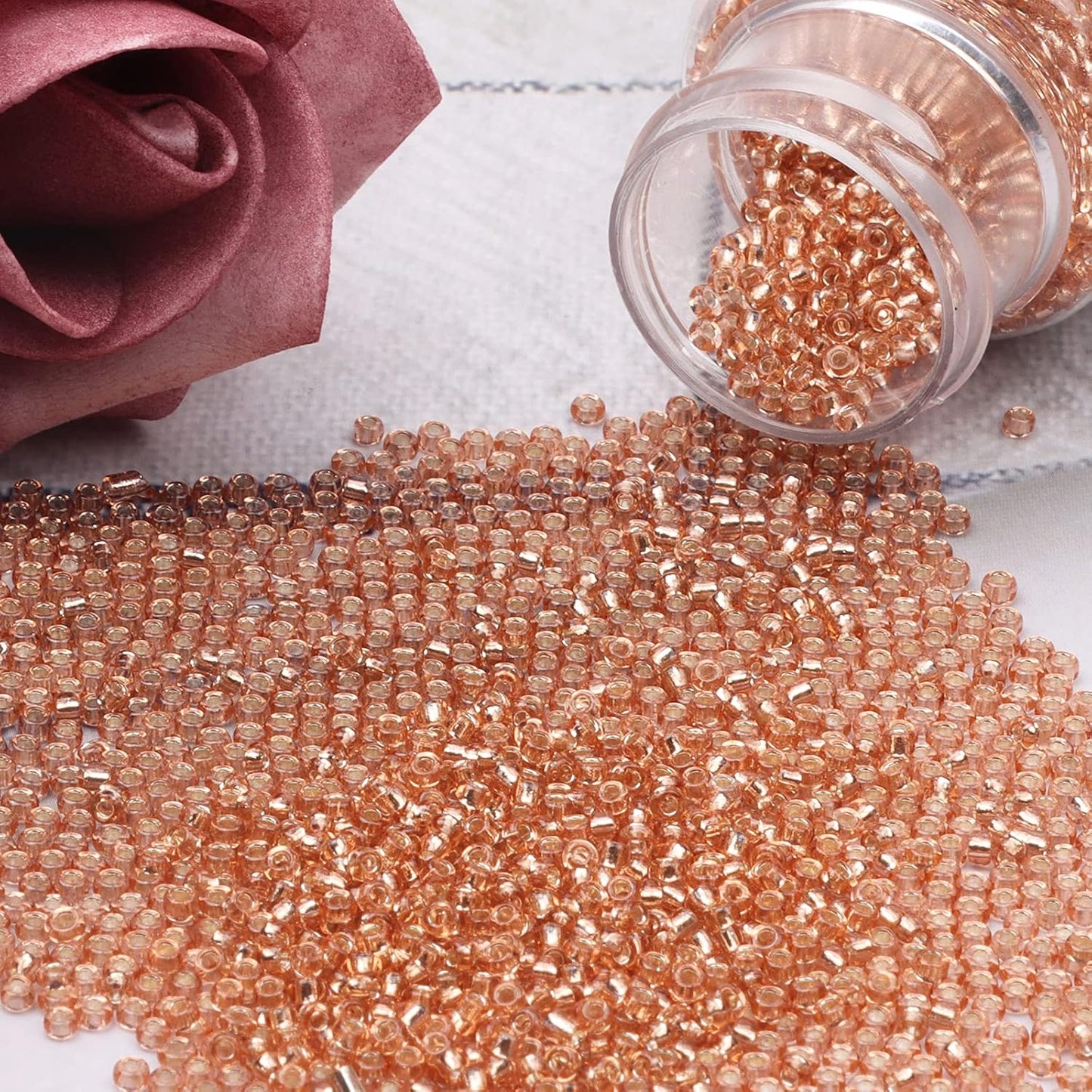 10100 Pcs Size 11/0 Glass Seed Beads, 2 mm Dark Green Small Mini Spacer Loose Pony Beads for Jewelry Making and DIY Crafts - Colors B