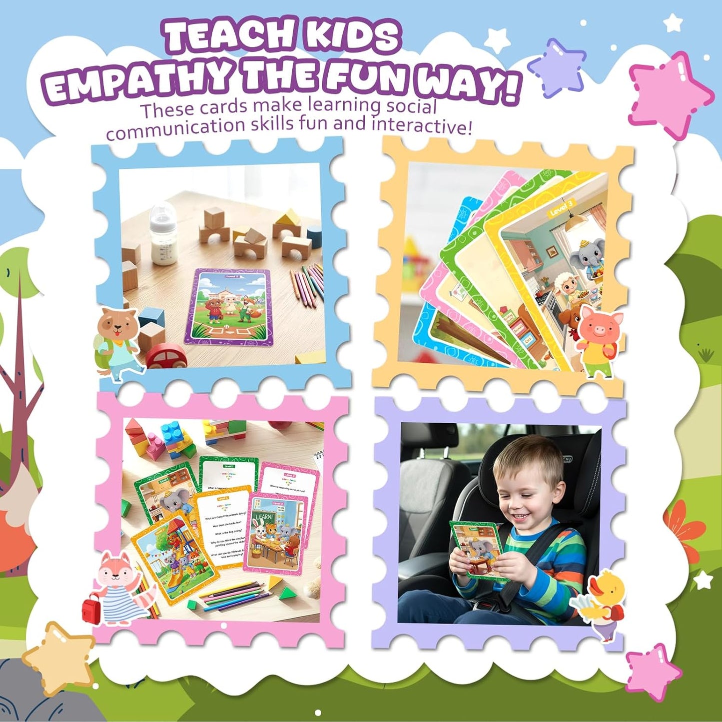 Conversation Cards, Look, Think, Talk. Kids Games for Speech Therapy Materials, Social Emotional Learning Activities, and Critical Thinking Skills Like Social Skills and Emotional Intelligence.