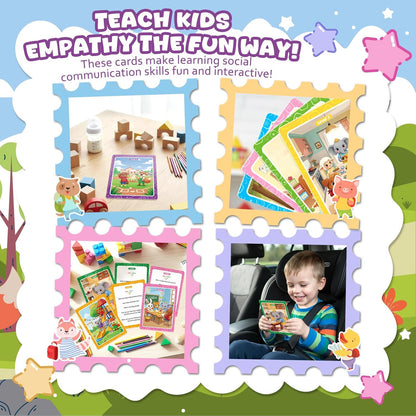 Conversation Cards, Look, Think, Talk. Kids Games for Speech Therapy Materials, Social Emotional Learning Activities, and Critical Thinking Skills Like Social Skills and Emotional Intelligence.