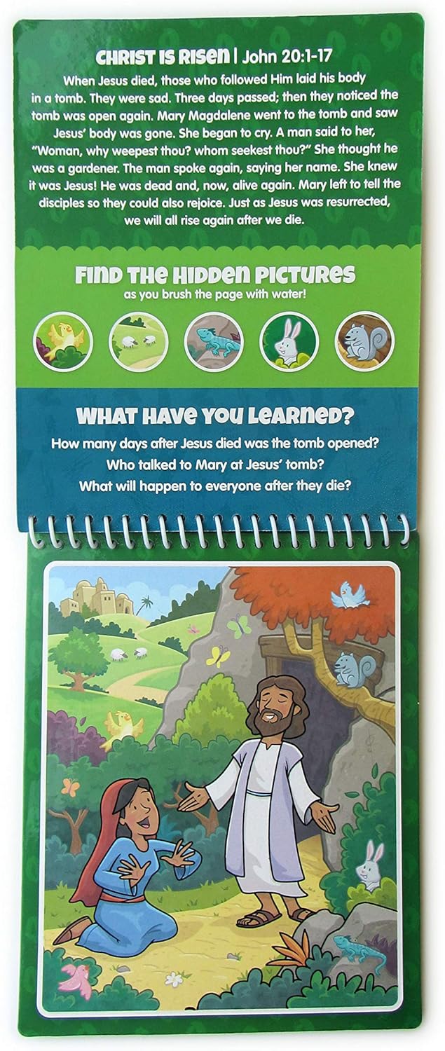Water Reveal Coloring Scripture Book for Kids Ages 3+. New Testament Bible Stories: Preschool, Elementary, Primary, Christian, Religion