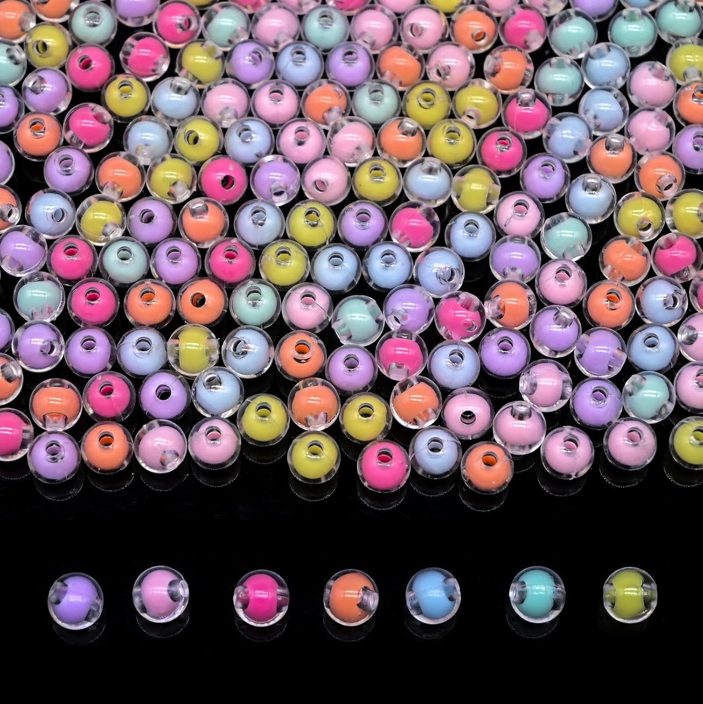 200g+ Candy Bulk Assorted Cute Kandi Beads for Jewelry Making, Bracelet Making Kit, Craft Supplies Charm Beads(Mixed II)