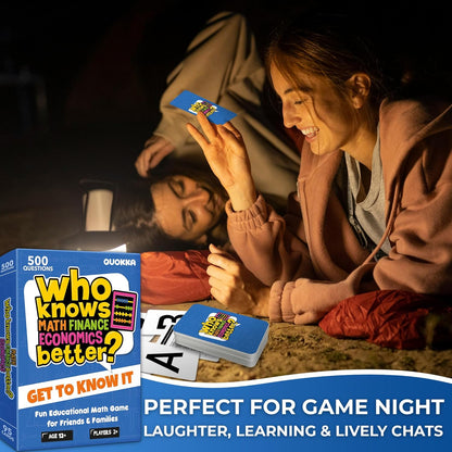 QUOKKA Board Games for Kids 8-12 and Family - Set of 4 Who Knows It Better? - 2000+ Questions Across Biology, Culture, STEM and Math - Educational Trivia Cards for Learning and Game Night
