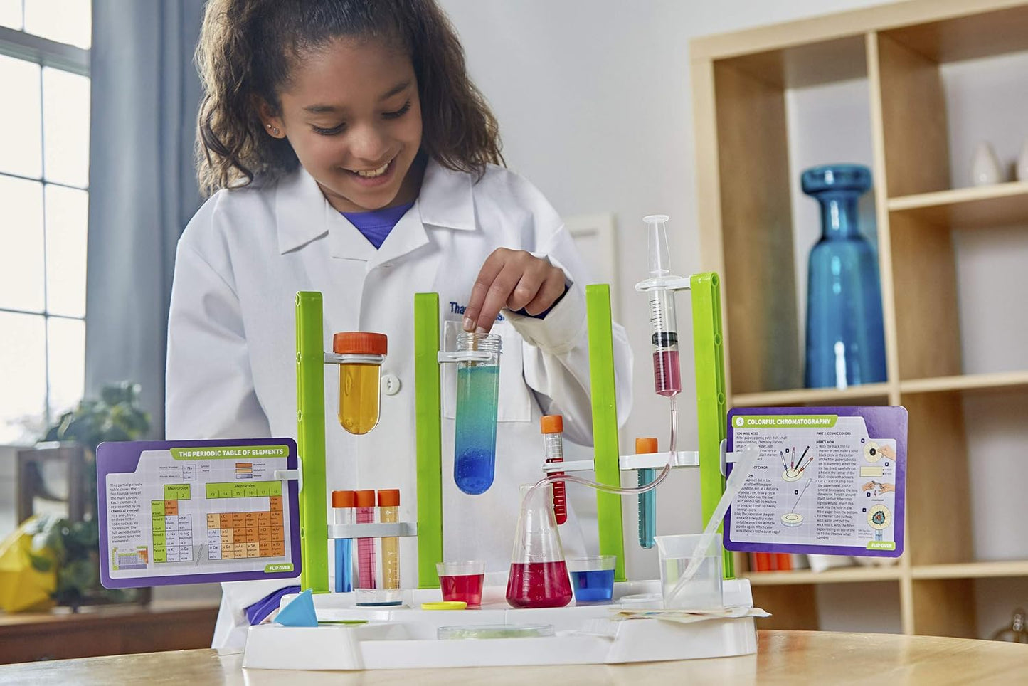 Thames & Kosmos Ooze Labs Colorful Crystal Lab STEM Experiment Kit & Lab Setup | Awesome Geometric Crystals, Dazzling Displays, with 11 Shiny, Sparkly, Safe Experiments | Stickers to Decorate Your Lab
