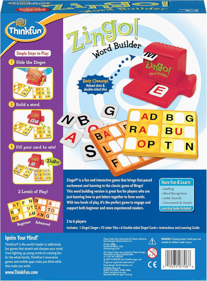 ThinkFun 7706-T Zingo Word Builder Early Reading Game - Award Winning Game for Pre-Readers and Early Readers