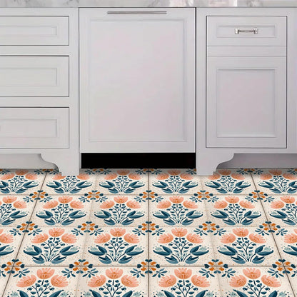 Wall Tiles Peel and Stick 12x12 Inch Ocean Coral Fish Pattern Vinyl Stickers Self Adhesive Tiles for Kitchen Bathroom Shower Laundry Room Aquarium Theme Home Renovation DIY Decor