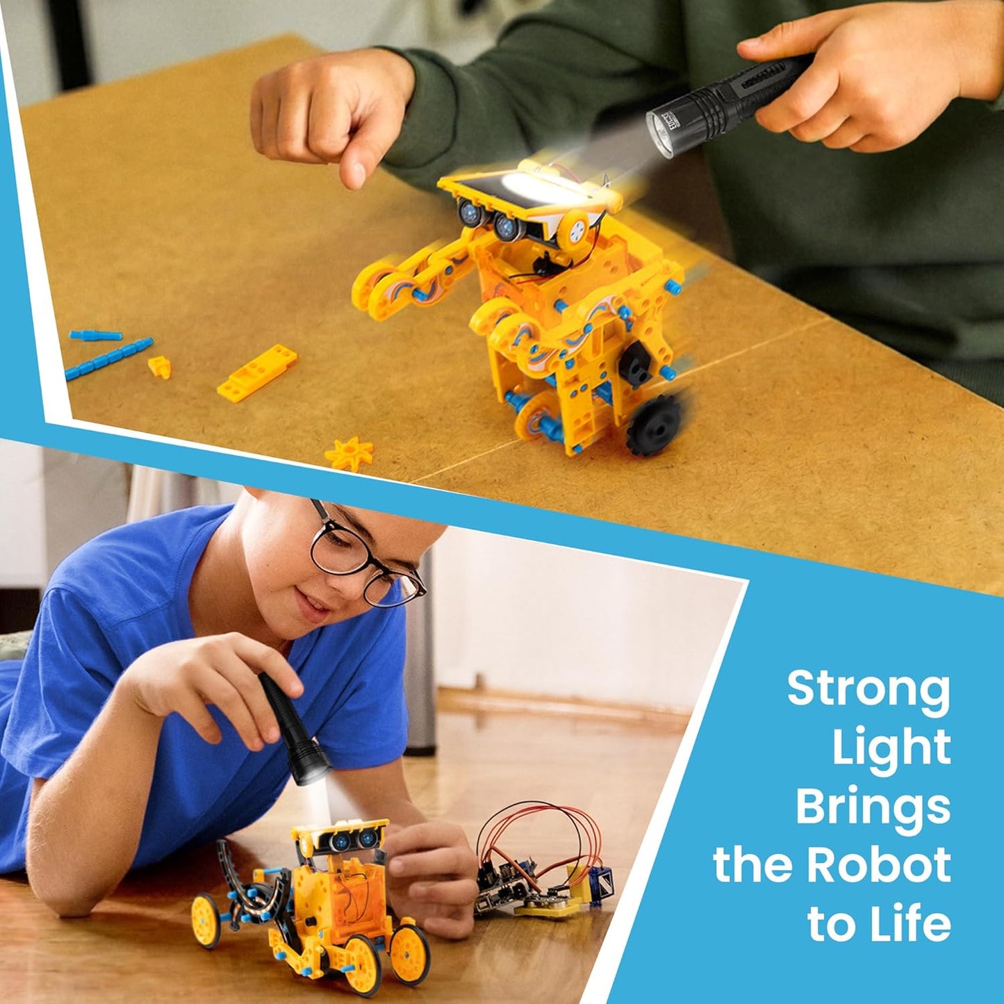 Sillbird Solar Robot Building Kit STEM Gift for Boys Aged 8-12, 12-in-1 DIY Science Educational Robotic Toys for Kids Teens Birthday, Powered by the Sun with 190 Pieces
