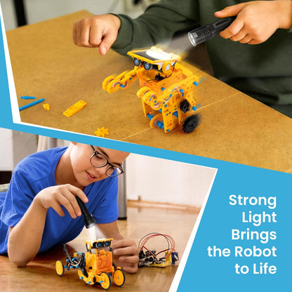 Sillbird Solar Robot Building Kit STEM Gift for Boys Aged 8-12, 12-in-1 DIY Science Educational Robotic Toys for Kids Teens Birthday, Powered by the Sun with 190 Pieces