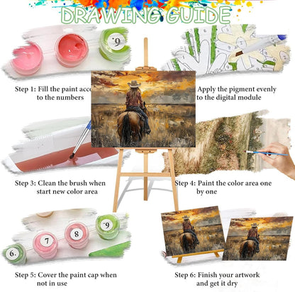 Paint by Numbers for Adults and Kids Beginner, 3 Pack Green Boho Palm Leaf Sun Moon Line Beige Painting by Number Kits On Canvas, Number Artist Paint by Number Kit DIY Acrylic Paints, Home Wall Decor