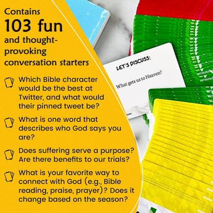 Kulture Games - Bible Conversation Cards for Kids - Christian Family Games - Faith Based Educational Card Games - Sunday School Christian - Gifts Learning - Ages 6+