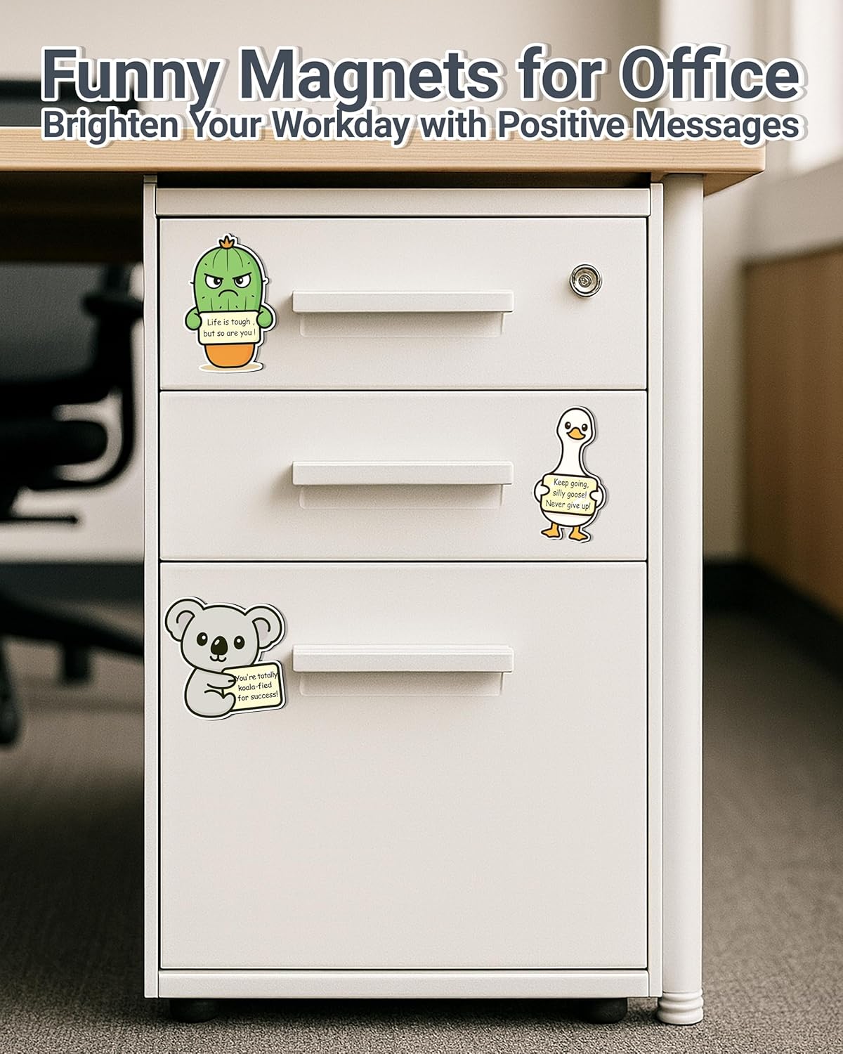 26PCS Emotional Support Animal Magnets for Fridge, Funny Magnetic Animals for Kids & Adults, Cute Locker Decorations for Girls Boys, Teacher Stickers for Classroom Rewards, Inspirational Gifts