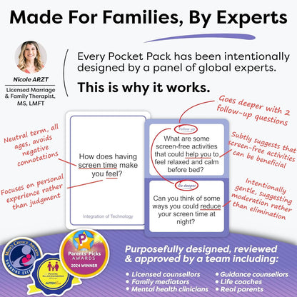 TALKING POINT CARDS 189 Engaging Prompts for Kids and Parents – Conversations to Relax, Reflect, and Connect Before Bedtime or After Busy Days – Mindfulness and Calm-Down Game for Families